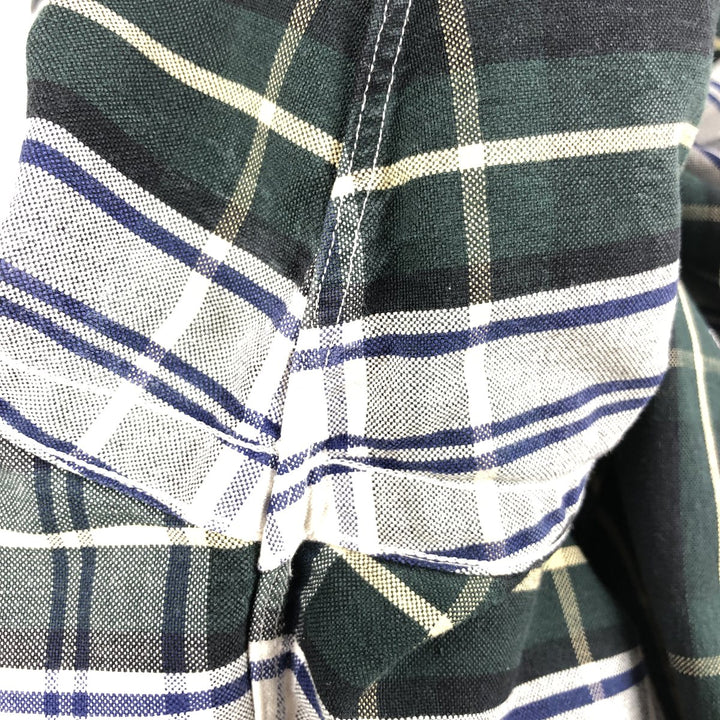 Ralph Lauren POLO by Ralph Lauren BLAIRE Long-Sleeve Button-Down Check Shirt, Men's Size L (approx.) cotton Green type dark green Vintage Second Hand