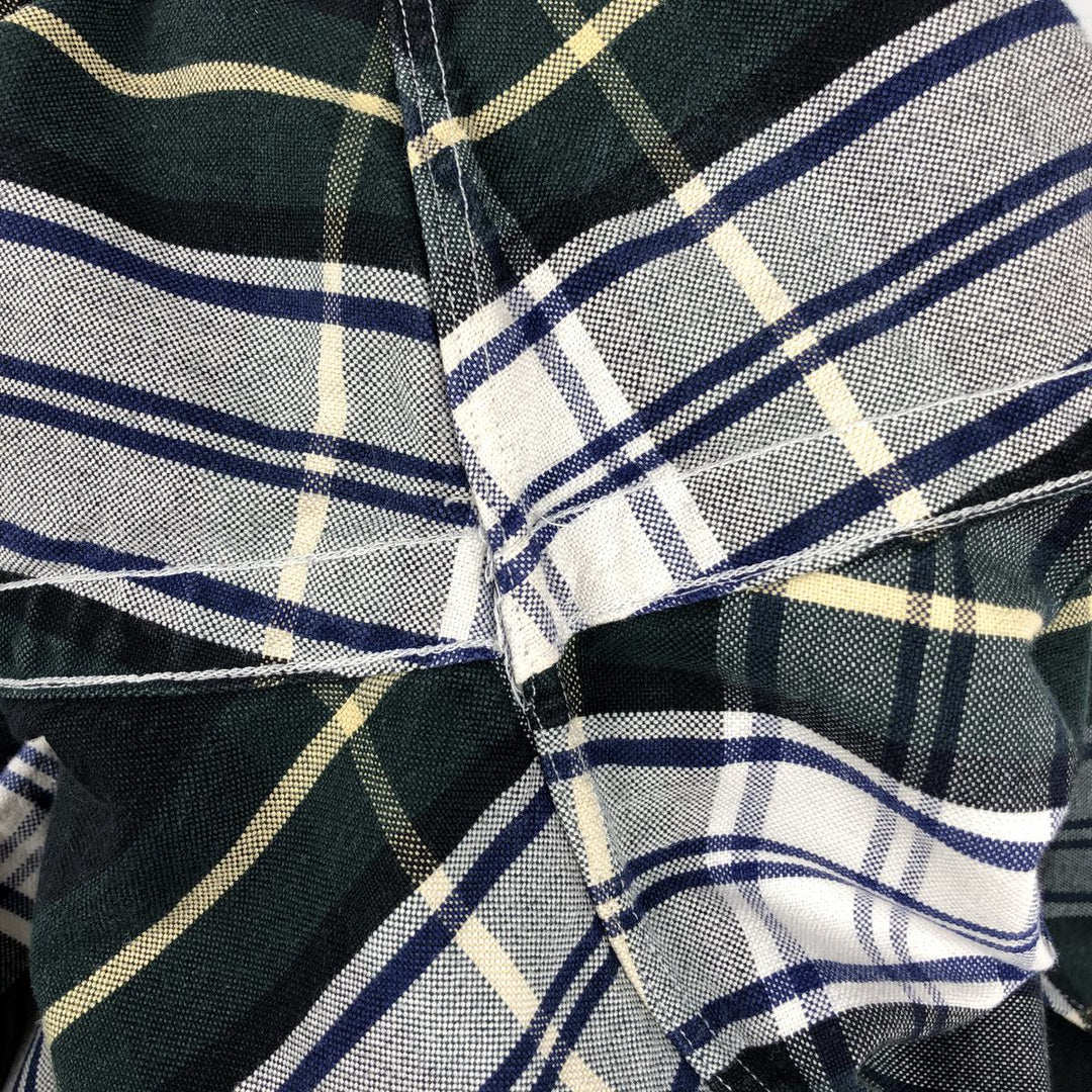 Ralph Lauren POLO by Ralph Lauren BLAIRE Long-Sleeve Button-Down Check Shirt, Men's Size L (approx.) cotton Green type dark green Vintage Second Hand
