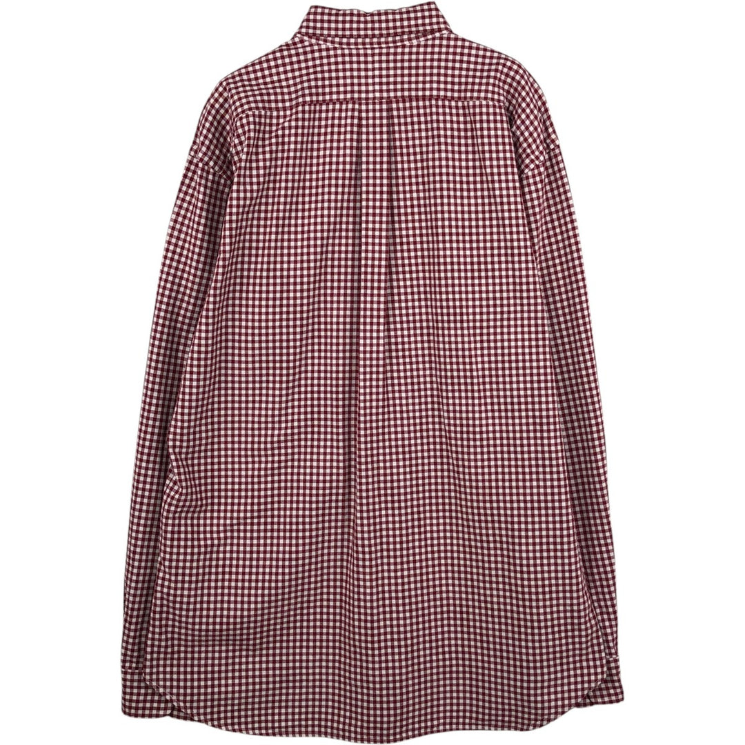 Ralph Lauren POLO RALPH LAUREN Gingham Check Long-Sleeve Button-Down Check Shirt, Men's Size XL (approx.) unclear red type Vintage Second Hand