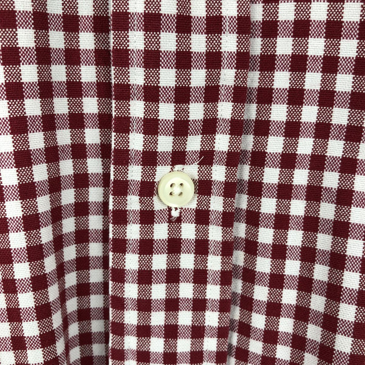 Ralph Lauren POLO RALPH LAUREN Gingham Check Long-Sleeve Button-Down Check Shirt, Men's Size XL (approx.) unclear red type Vintage Second Hand