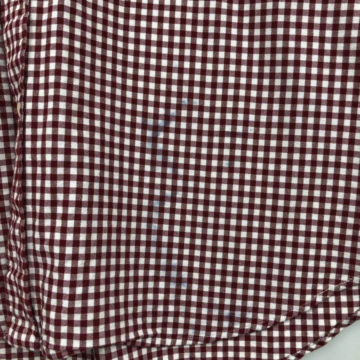 Ralph Lauren POLO RALPH LAUREN Gingham Check Long-Sleeve Button-Down Check Shirt, Men's Size XL (approx.) unclear red type Vintage Second Hand