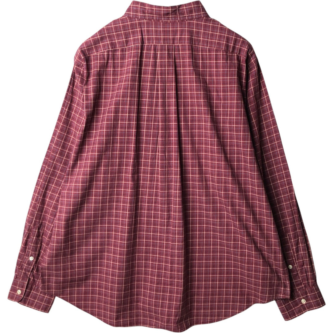 Ralph Lauren Classic Fit Long Sleeve Button Down Check Shirt Men's XL cotton red type Vintage Second Hand