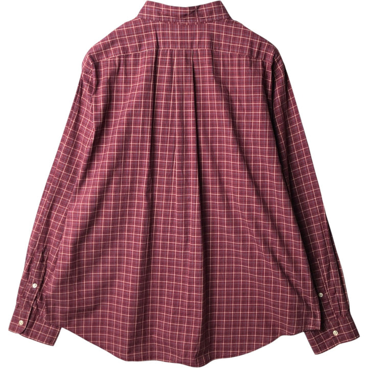 Ralph Lauren Classic Fit Long Sleeve Button Down Check Shirt Men's XL cotton red type Vintage Second Hand