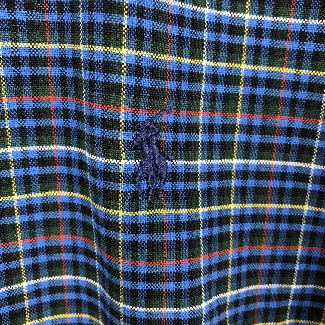 Ralph Lauren BLAKE long sleeve button down check shirt, men's size L cotton blue type Vintage Second Hand