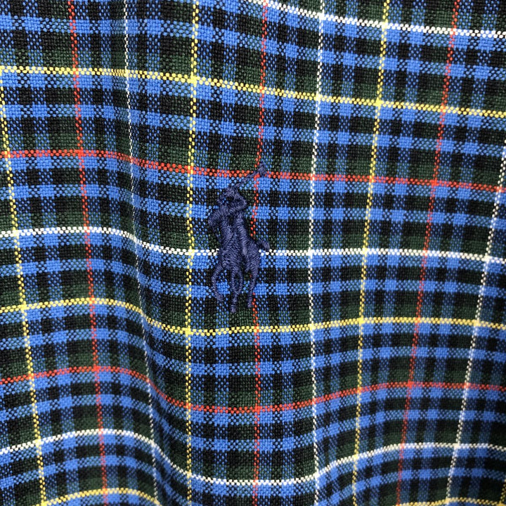 Ralph Lauren BLAKE long sleeve button down check shirt, men's size L cotton blue type Vintage Second Hand