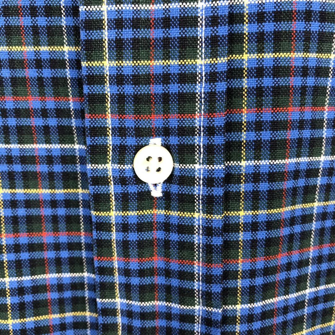 Ralph Lauren BLAKE long sleeve button down check shirt, men's size L cotton blue type Vintage Second Hand