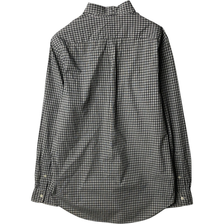 Ralph Lauren long sleeve button down check shirt, men's size M cotton black type Vintage Second Hand