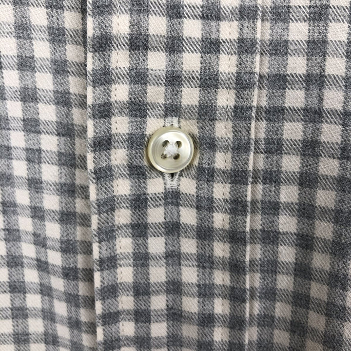 Ralph Lauren CUSTOM FIT Gingham Check Long Sleeve Button Down Check Shirt Men's L size cotton gray type Vintage Second Hand