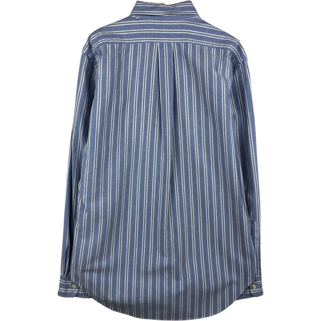 Ralph Lauren Classic Fit Multi-Stripe Long Sleeve Button-Down Striped Shirt, Men's Size Small cotton Blue type light blue Vintage Second Hand