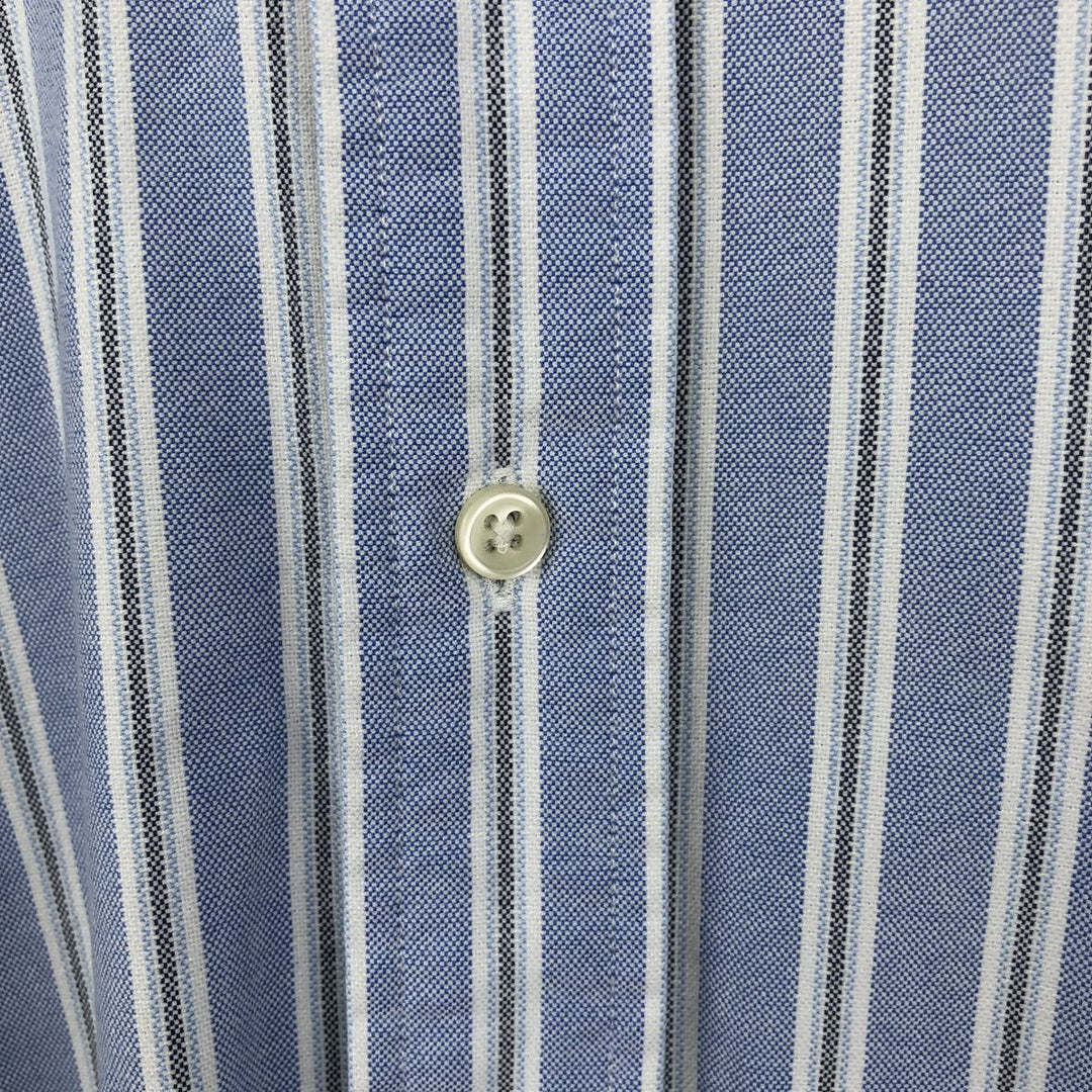 Ralph Lauren Classic Fit Multi-Stripe Long Sleeve Button-Down Striped Shirt, Men's Size Small cotton Blue type light blue Vintage Second Hand