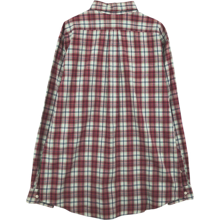 Ralph Lauren POLO by Ralph Lauren CUSTOM FIT long-sleeved button-down check shirt, men's size L cotton red type Vintage Second Hand