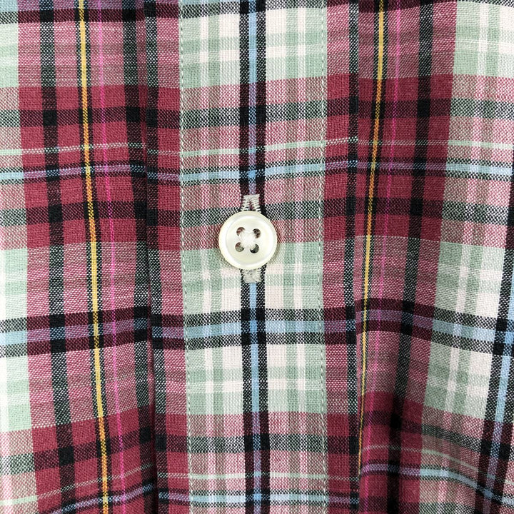 Ralph Lauren POLO by Ralph Lauren CUSTOM FIT long-sleeved button-down check shirt, men's size L cotton red type Vintage Second Hand