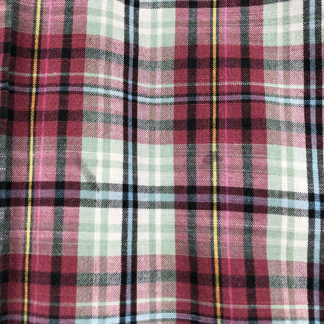 Ralph Lauren POLO by Ralph Lauren CUSTOM FIT long-sleeved button-down check shirt, men's size L cotton red type Vintage Second Hand