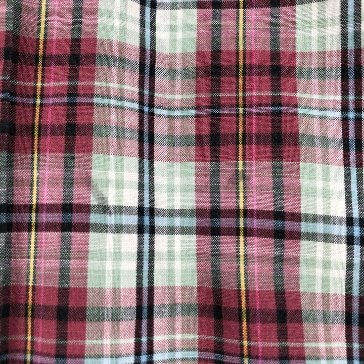 Ralph Lauren POLO by Ralph Lauren CUSTOM FIT long-sleeved button-down check shirt, men's size L cotton red type Vintage Second Hand