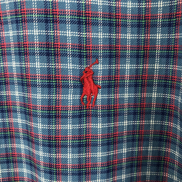 Ralph Lauren Classic Fit Long Sleeve Button Down Check Shirt Men's XL cotton blue type Vintage Second Hand