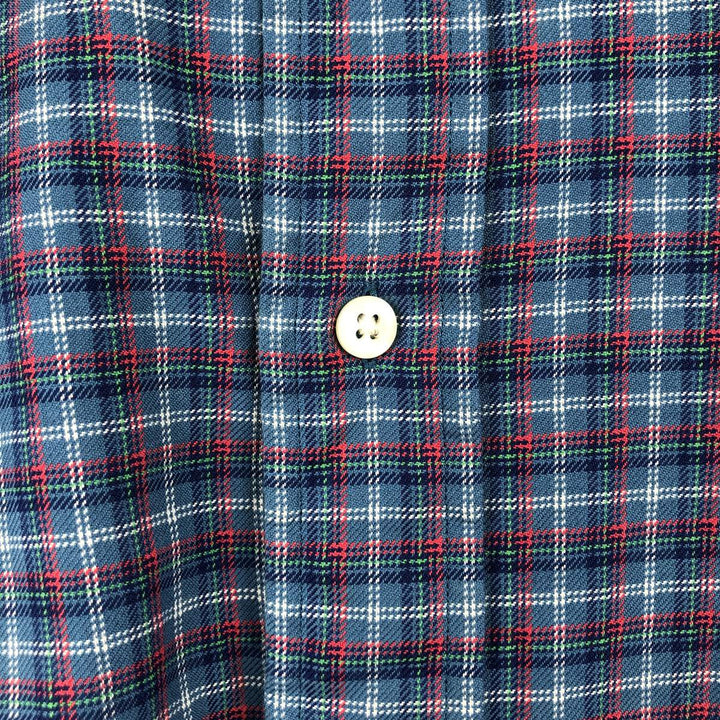 Ralph Lauren Classic Fit Long Sleeve Button Down Check Shirt Men's XL cotton blue type Vintage Second Hand