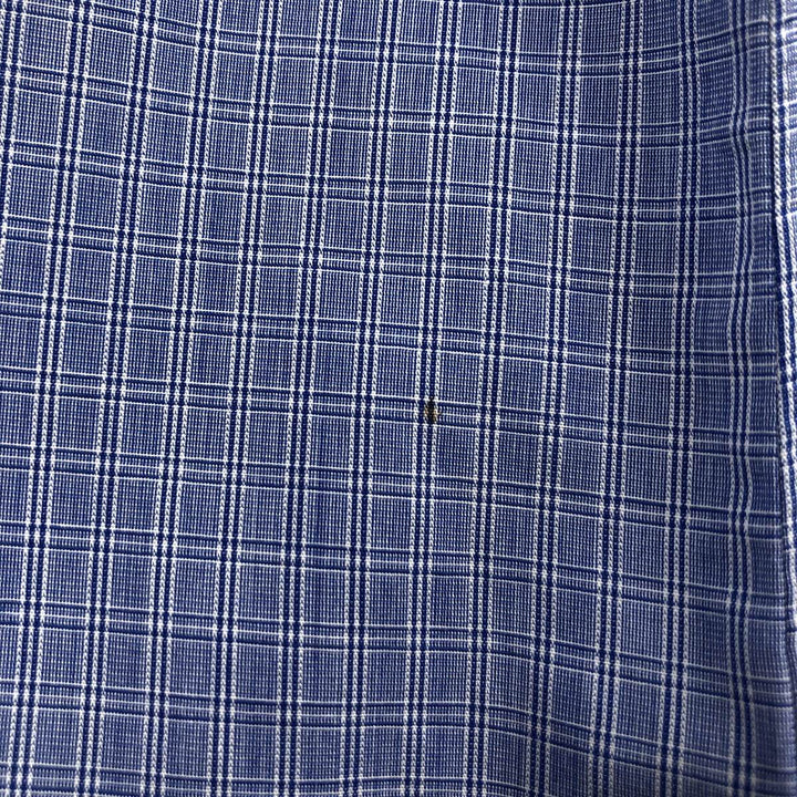 Ralph Lauren POLO by Ralph Lauren YARMOUTH Long Sleeve Button-Down Check Shirt Men's XL cotton blue type Vintage Second Hand