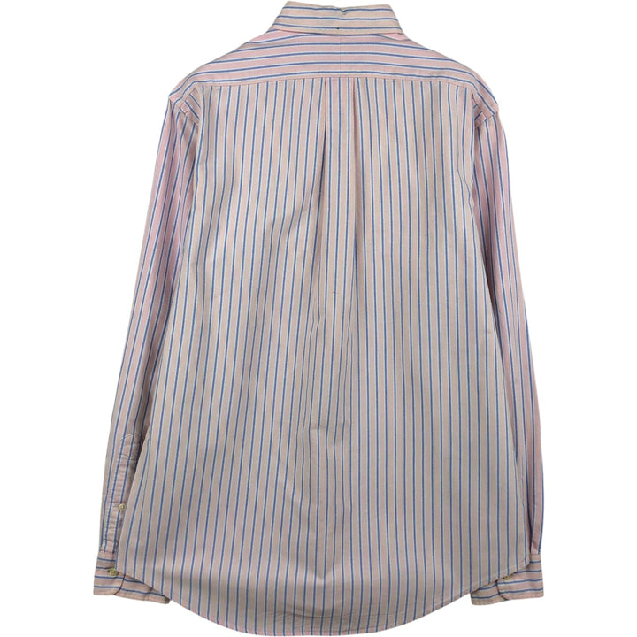 Ralph Lauren CUSTOM FIT long sleeve button down striped shirt men's size M cotton pink type Vintage Second Hand