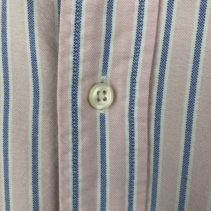Ralph Lauren CUSTOM FIT long sleeve button down striped shirt men's size M cotton pink type Vintage Second Hand