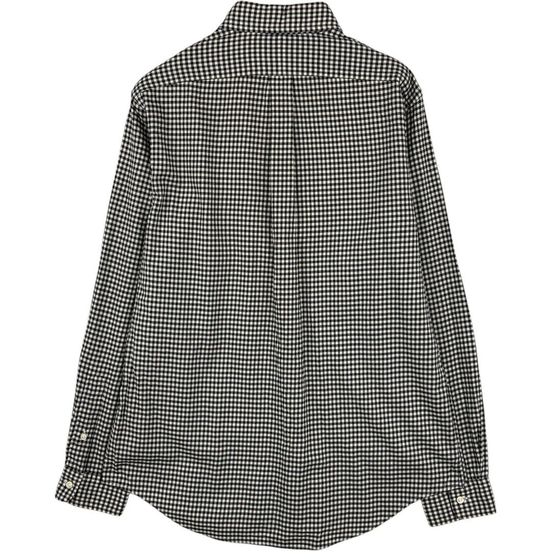 Ralph Lauren Classic Fit Gingham Check Long Sleeve Button Down Check Shirt Men's M unclear white type Vintage Second Hand