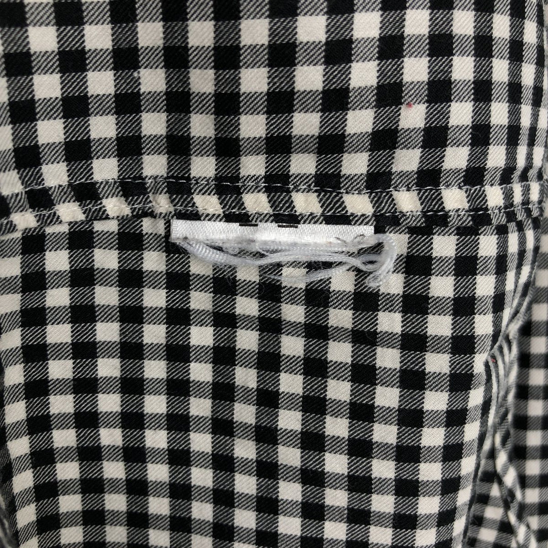 Ralph Lauren Classic Fit Gingham Check Long Sleeve Button Down Check Shirt Men's M unclear white type Vintage Second Hand