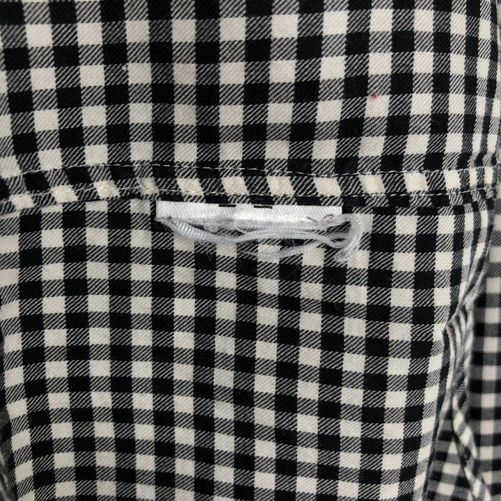 Ralph Lauren Classic Fit Gingham Check Long Sleeve Button Down Check Shirt Men's M unclear white type Vintage Second Hand