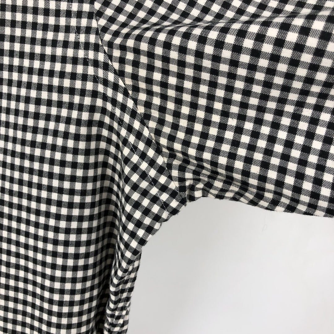 Ralph Lauren Classic Fit Gingham Check Long Sleeve Button Down Check Shirt Men's M unclear white type Vintage Second Hand