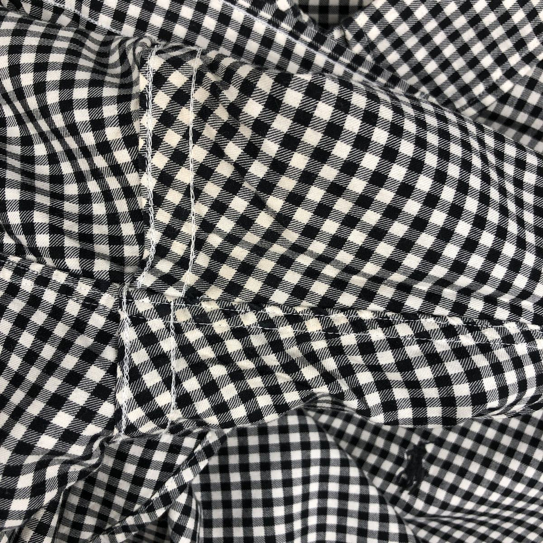 Ralph Lauren Classic Fit Gingham Check Long Sleeve Button Down Check Shirt Men's M unclear white type Vintage Second Hand