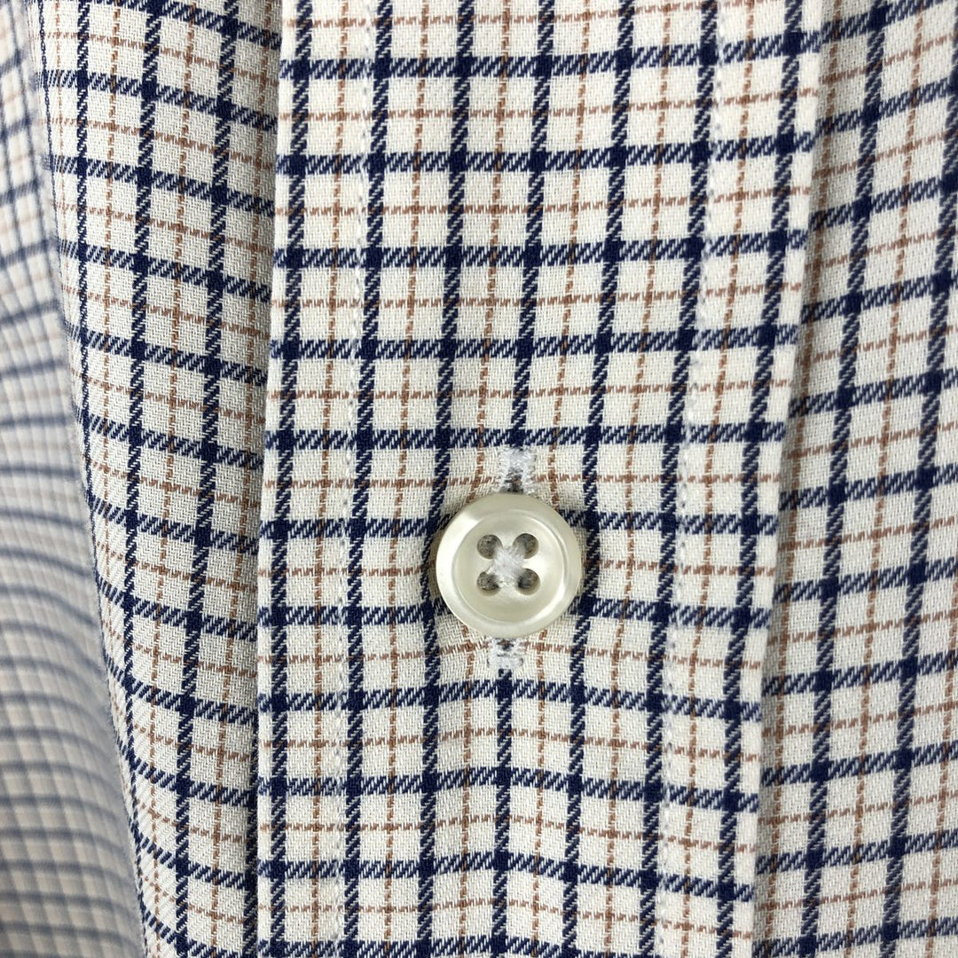 Ralph Lauren YARMOUTH Long Sleeve Button-Down Check Shirt, Men's Size L cotton white type Vintage Second Hand