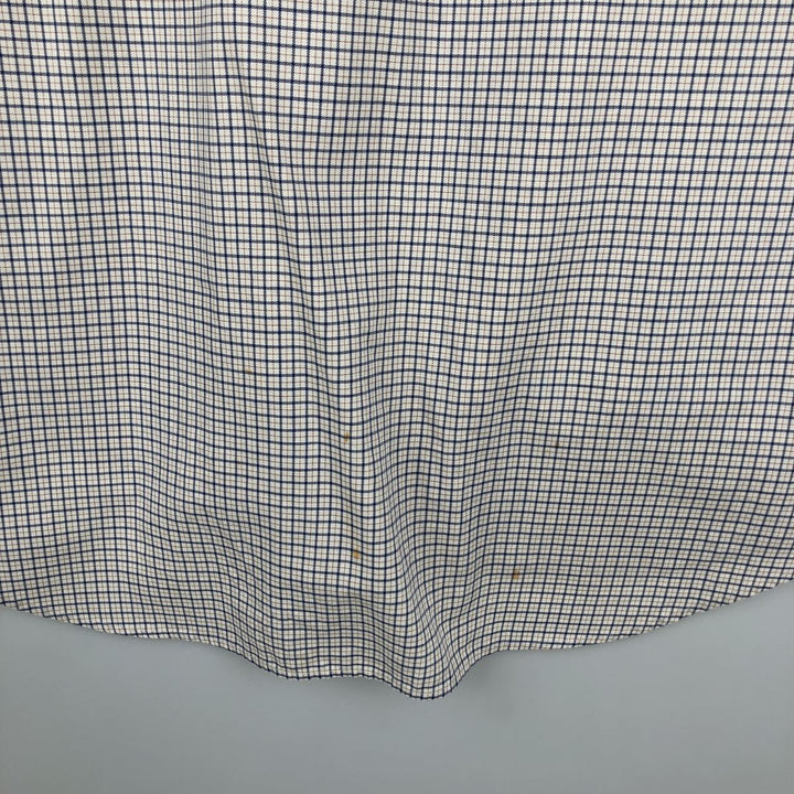 Ralph Lauren YARMOUTH Long Sleeve Button-Down Check Shirt, Men's Size L cotton white type Vintage Second Hand