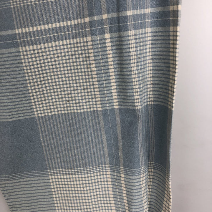 Ralph Lauren BLAKE long sleeve button down check shirt, men's XL size cotton Blue type light blue Vintage Second Hand
