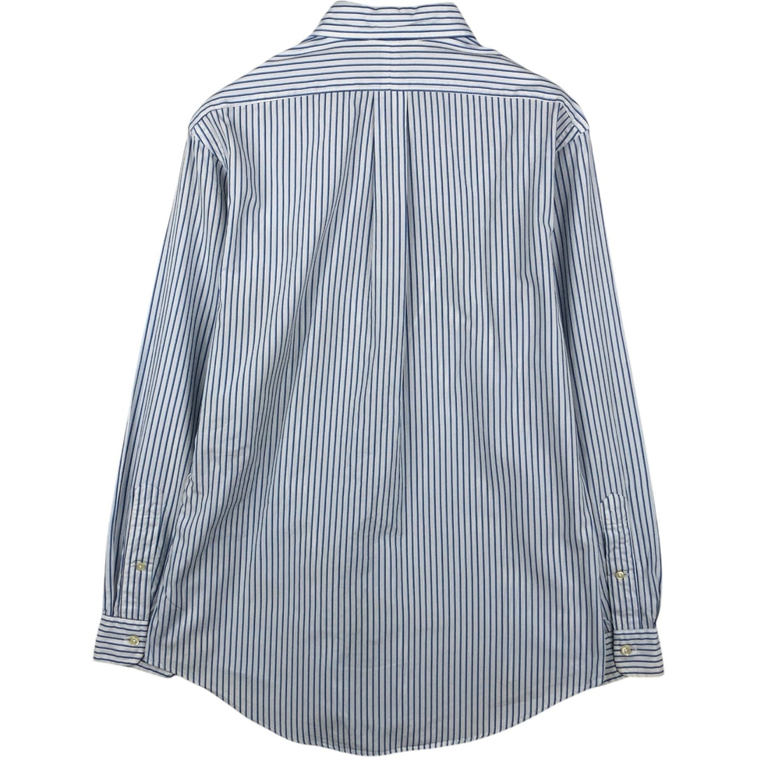 Ralph Lauren Custom Fit Multi-Stripe Long Sleeve Button-Down Striped Shirt, Men's M Size cotton white type Vintage Second Hand