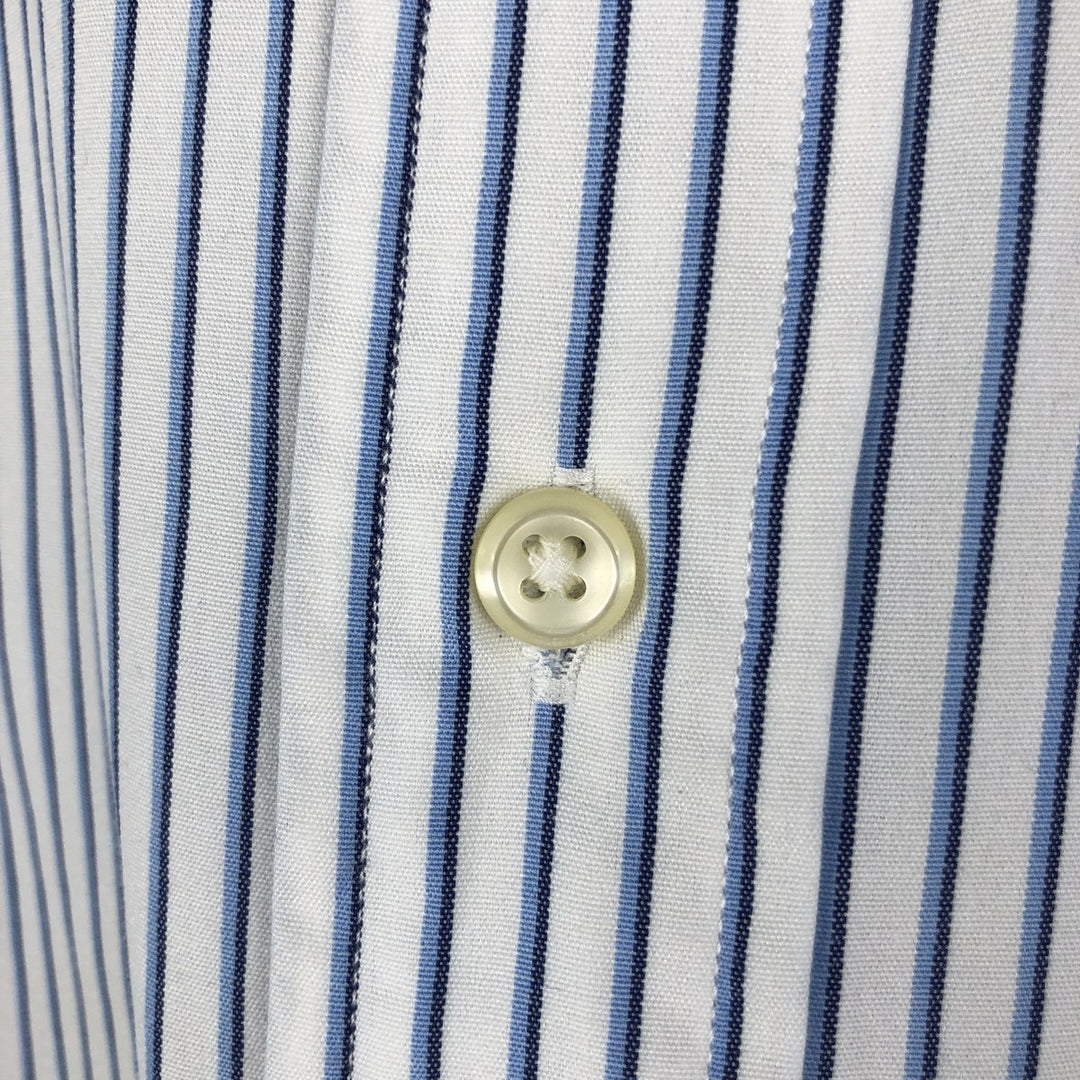 Ralph Lauren Custom Fit Multi-Stripe Long Sleeve Button-Down Striped Shirt, Men's M Size cotton white type Vintage Second Hand