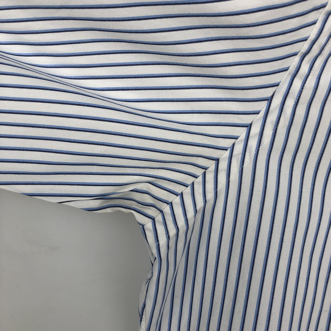 Ralph Lauren Custom Fit Multi-Stripe Long Sleeve Button-Down Striped Shirt, Men's M Size cotton white type Vintage Second Hand