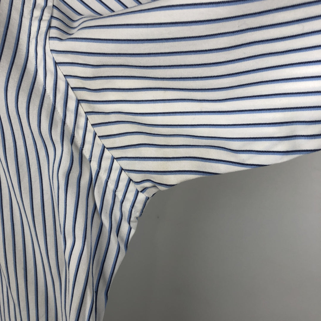 Ralph Lauren Custom Fit Multi-Stripe Long Sleeve Button-Down Striped Shirt, Men's M Size cotton white type Vintage Second Hand
