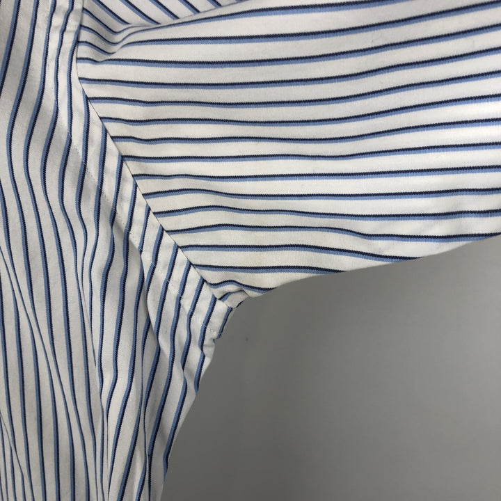 Ralph Lauren Custom Fit Multi-Stripe Long Sleeve Button-Down Striped Shirt, Men's M Size cotton white type Vintage Second Hand