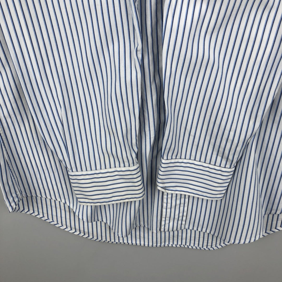 Ralph Lauren Custom Fit Multi-Stripe Long Sleeve Button-Down Striped Shirt, Men's M Size cotton white type Vintage Second Hand