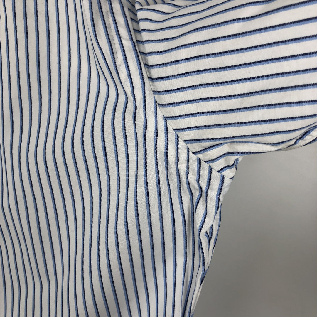 Ralph Lauren Custom Fit Multi-Stripe Long Sleeve Button-Down Striped Shirt, Men's M Size cotton white type Vintage Second Hand