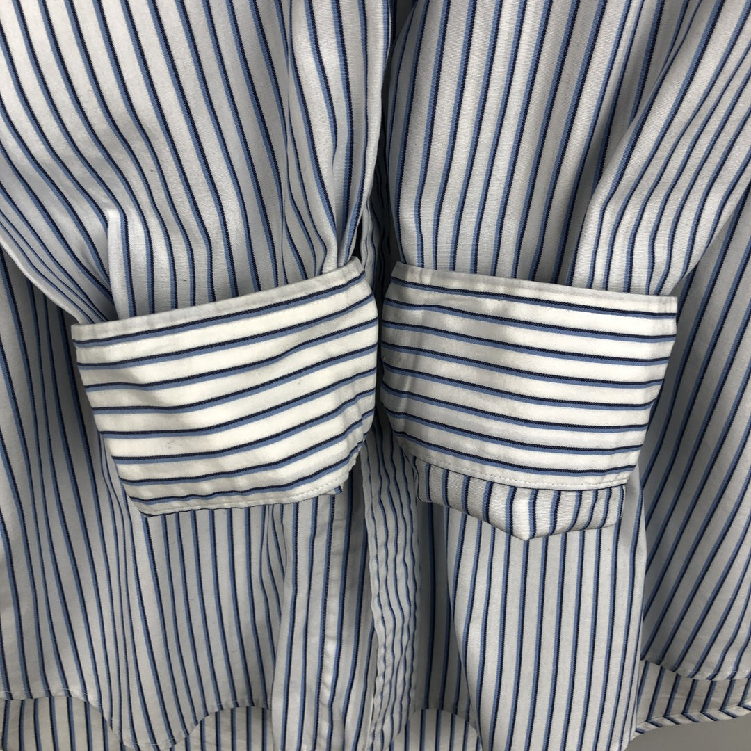 Ralph Lauren Custom Fit Multi-Stripe Long Sleeve Button-Down Striped Shirt, Men's M Size cotton white type Vintage Second Hand