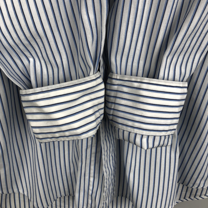 Ralph Lauren Custom Fit Multi-Stripe Long Sleeve Button-Down Striped Shirt, Men's M Size cotton white type Vintage Second Hand