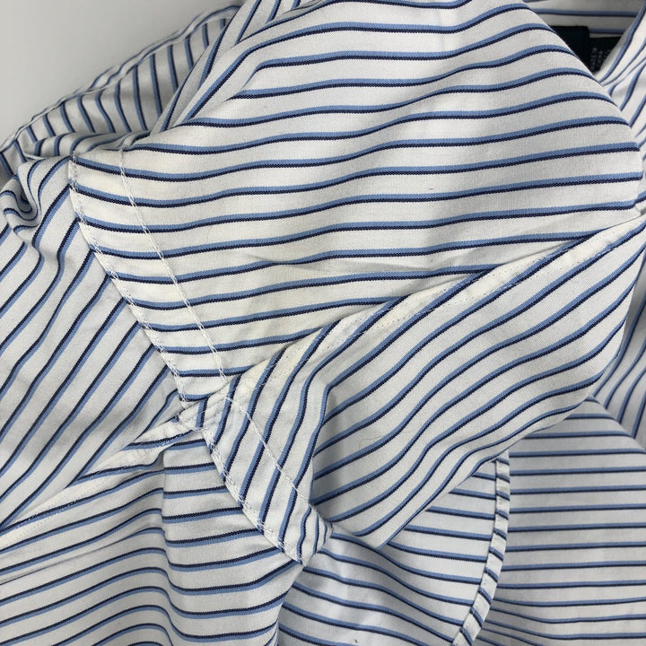 Ralph Lauren Custom Fit Multi-Stripe Long Sleeve Button-Down Striped Shirt, Men's M Size cotton white type Vintage Second Hand