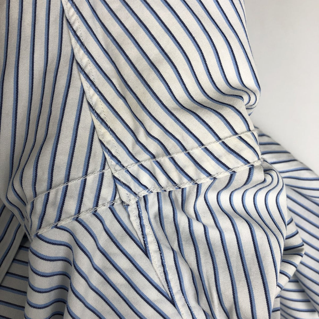 Ralph Lauren Custom Fit Multi-Stripe Long Sleeve Button-Down Striped Shirt, Men's M Size cotton white type Vintage Second Hand