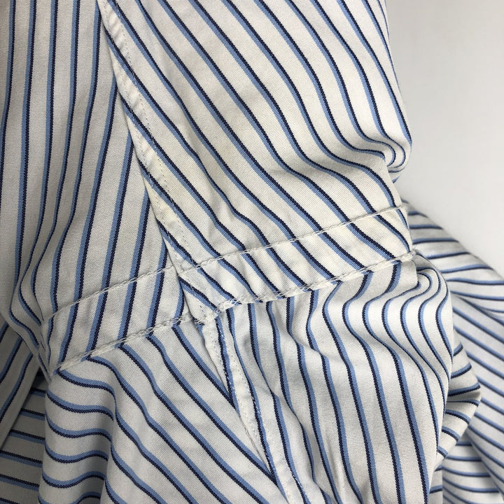 Ralph Lauren Custom Fit Multi-Stripe Long Sleeve Button-Down Striped Shirt, Men's M Size cotton white type Vintage Second Hand
