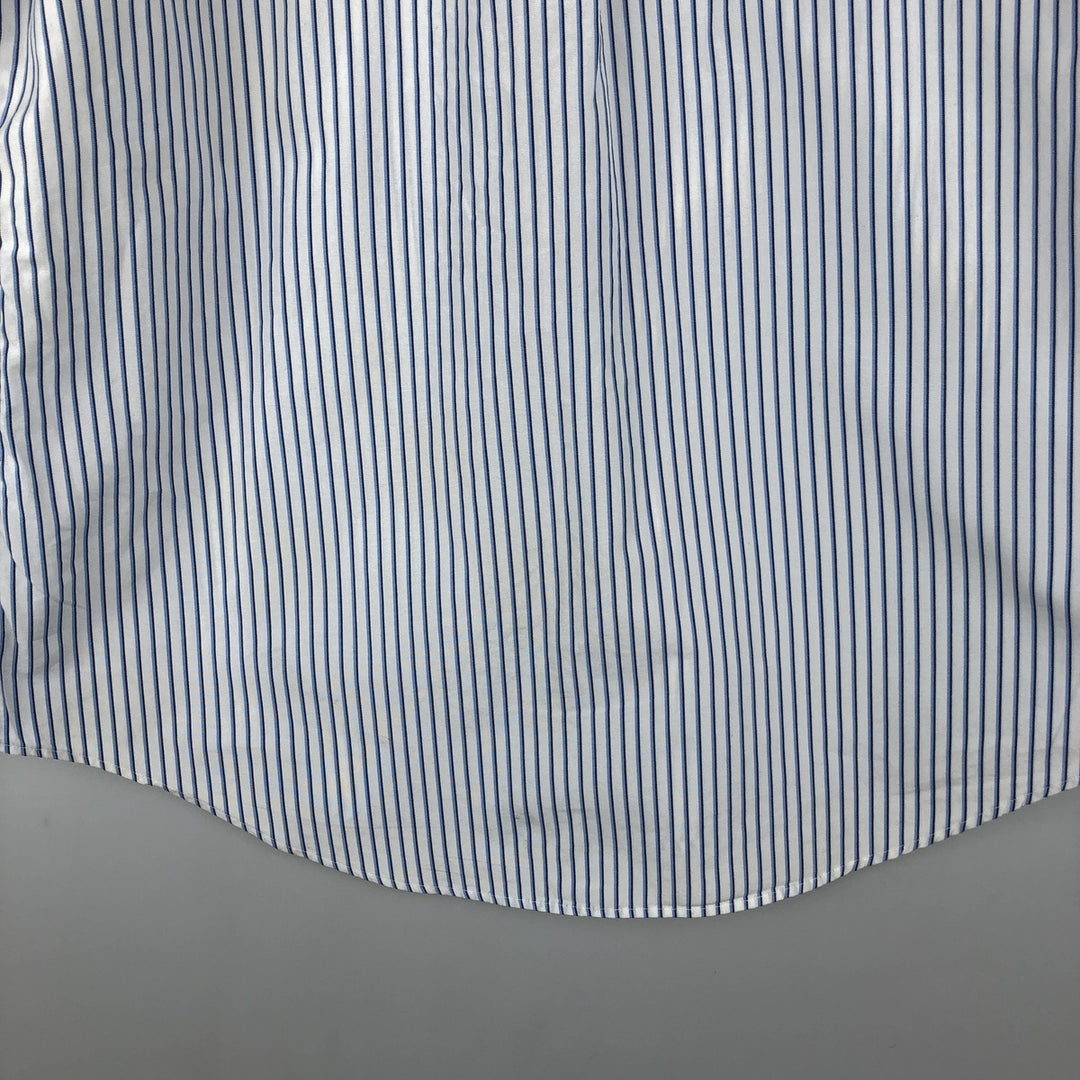 Ralph Lauren Custom Fit Multi-Stripe Long Sleeve Button-Down Striped Shirt, Men's M Size cotton white type Vintage Second Hand