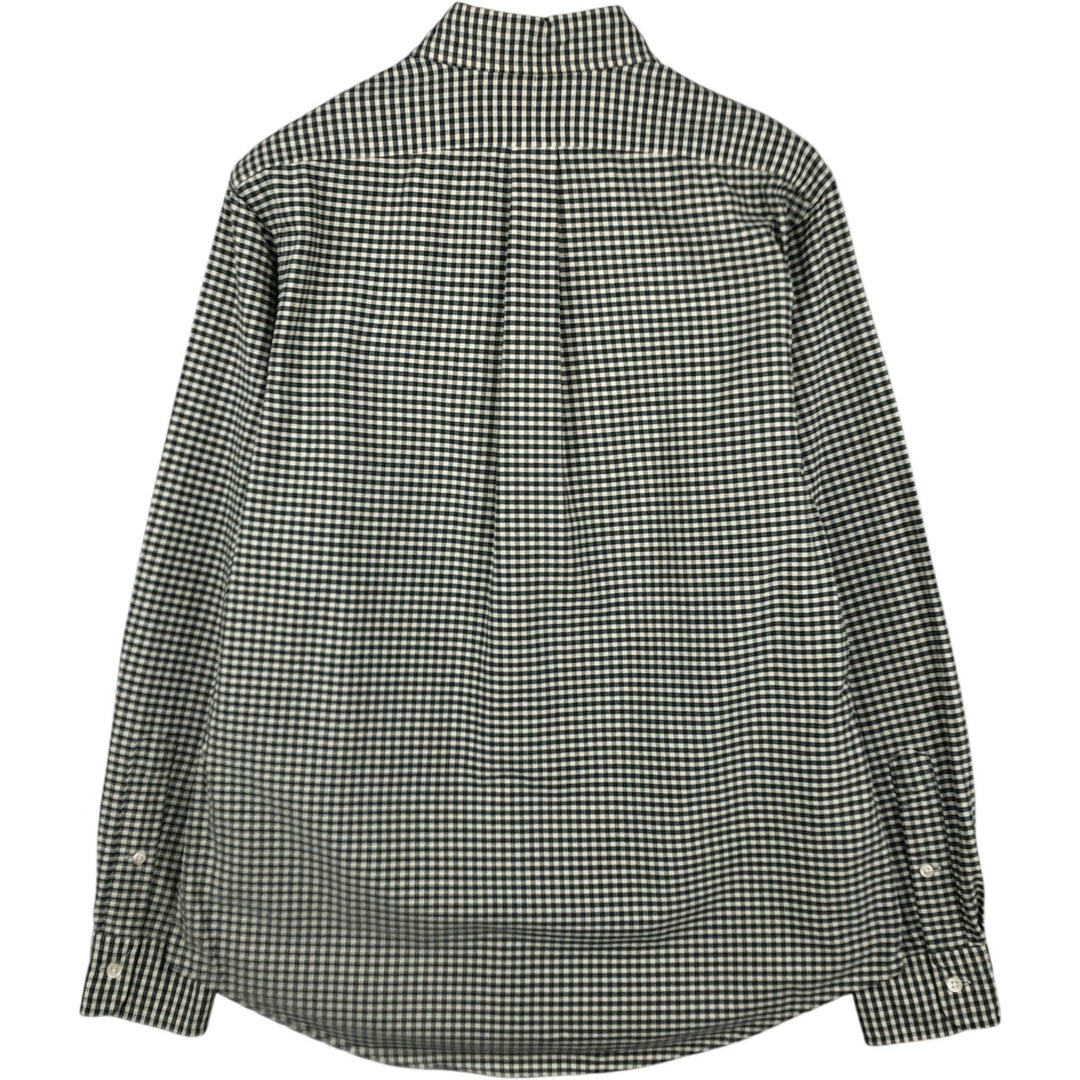 Ralph Lauren CUSTOM FIT Gingham Check Long Sleeve Button Down Check Shirt Men's M Size cotton Green type dark green Vintage Second Hand