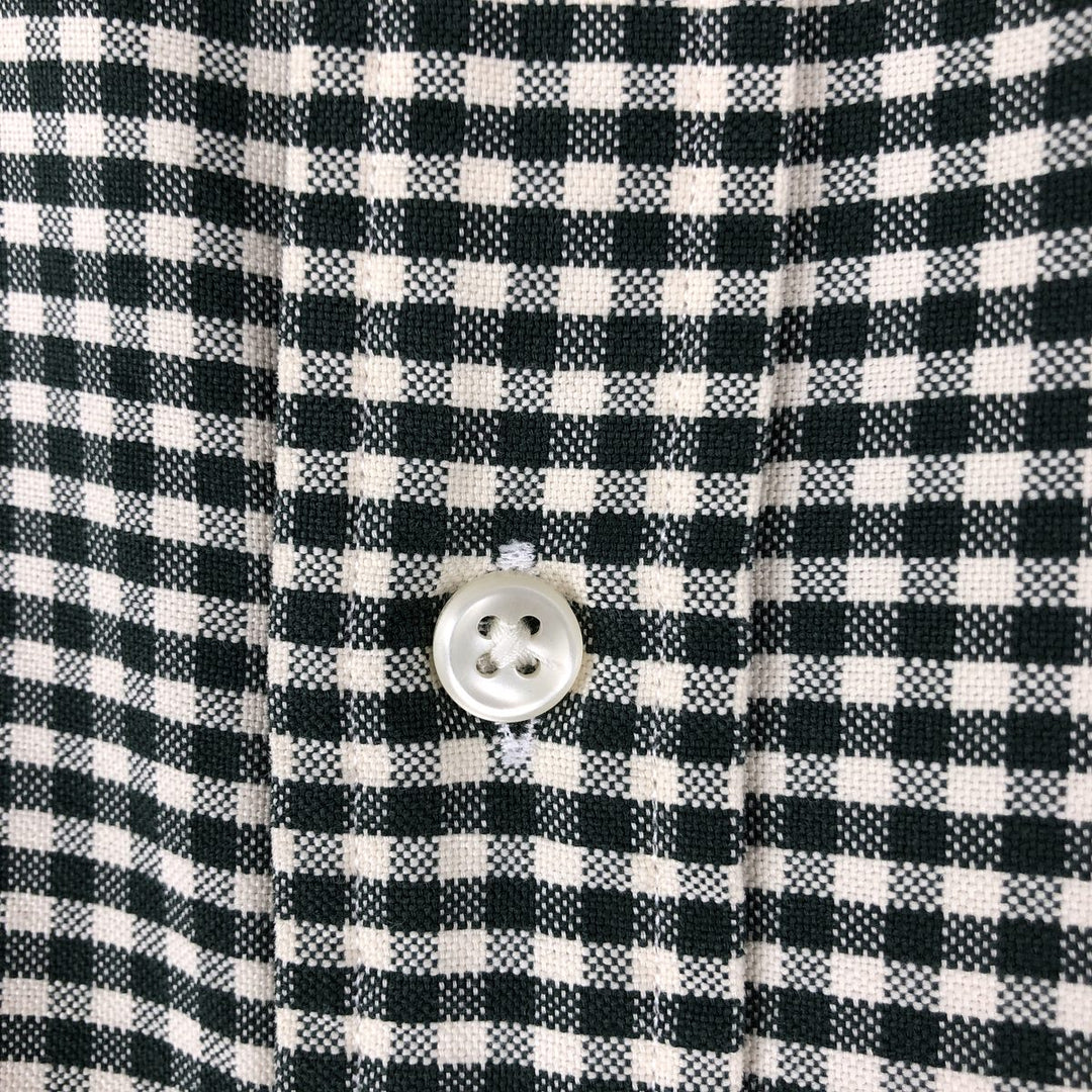 Ralph Lauren CUSTOM FIT Gingham Check Long Sleeve Button Down Check Shirt Men's M Size cotton Green type dark green Vintage Second Hand