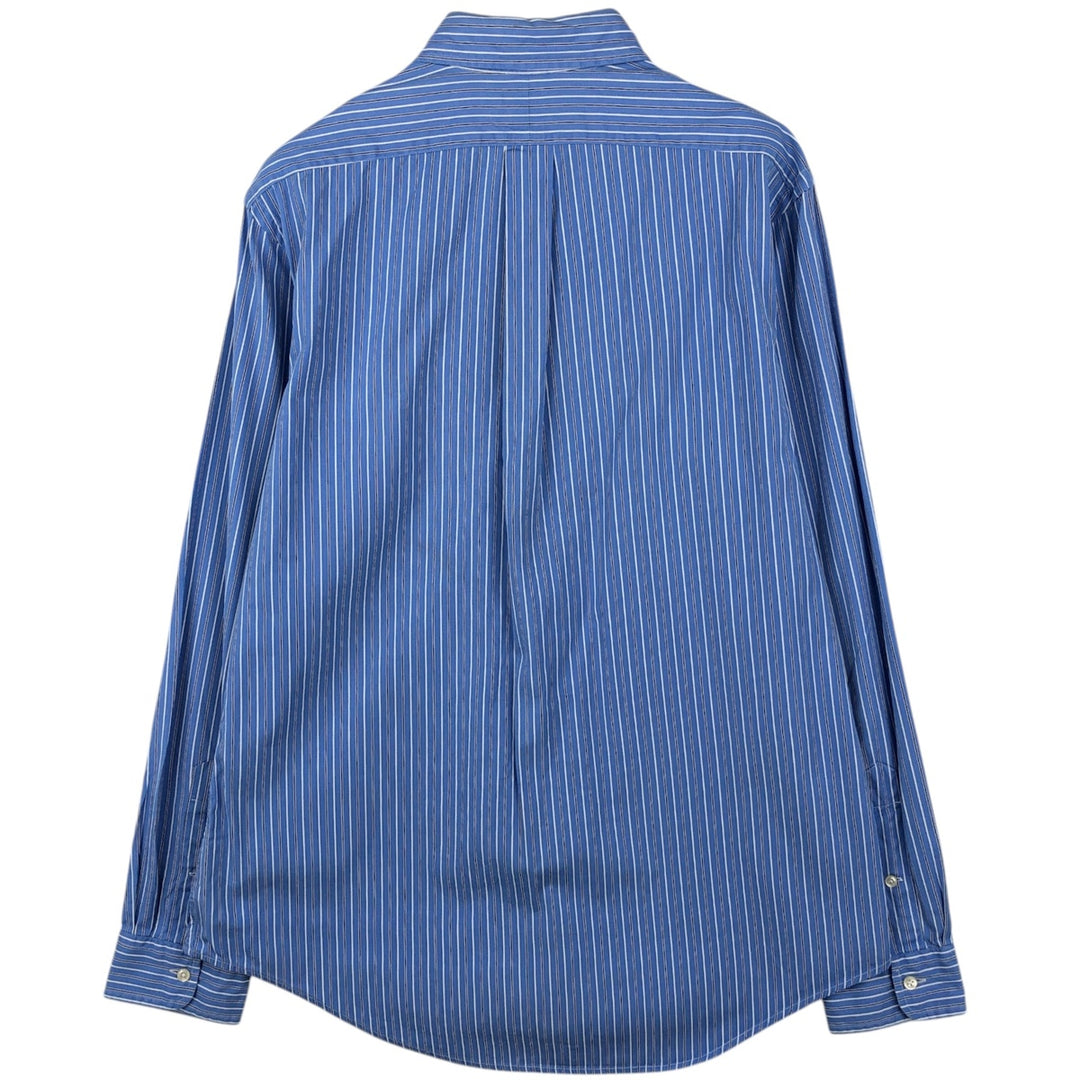 Ralph Lauren POLO by Ralph Lauren CUSTOM FIT DRESS SHIRTS Multi-stripe Long-sleeve Button-down Striped Shirt cotton blue type Vintage Second Hand