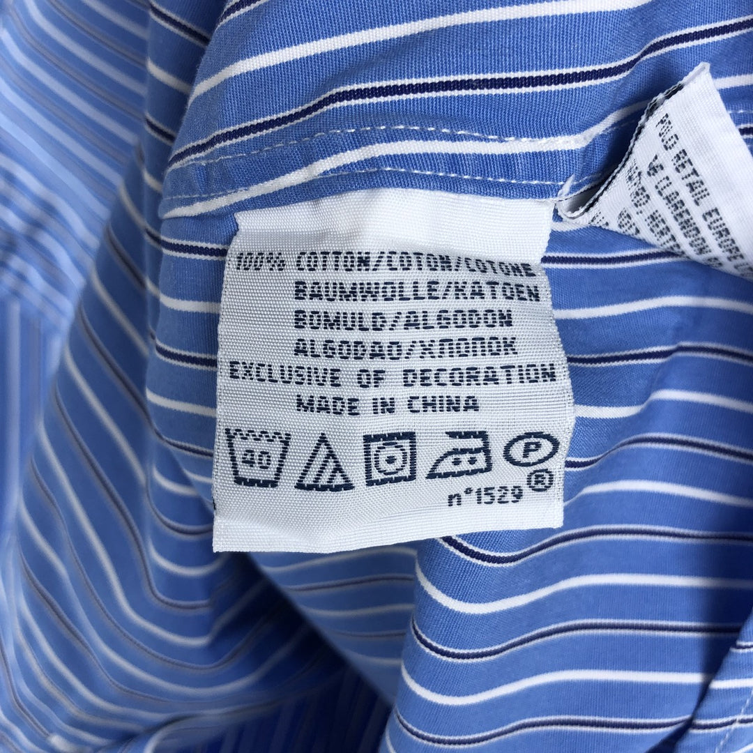 Ralph Lauren POLO by Ralph Lauren CUSTOM FIT DRESS SHIRTS Multi-stripe Long-sleeve Button-down Striped Shirt cotton blue type Vintage Second Hand