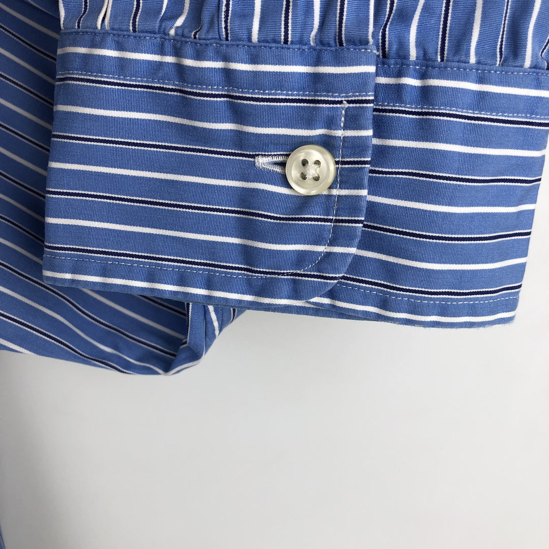 Ralph Lauren POLO by Ralph Lauren CUSTOM FIT DRESS SHIRTS Multi-stripe Long-sleeve Button-down Striped Shirt cotton blue type Vintage Second Hand