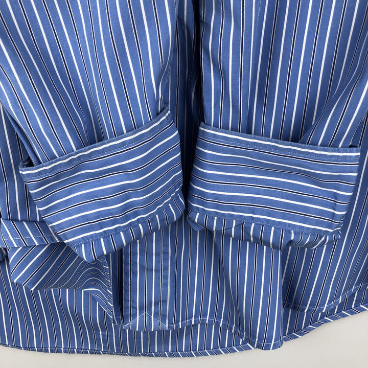 Ralph Lauren POLO by Ralph Lauren CUSTOM FIT DRESS SHIRTS Multi-stripe Long-sleeve Button-down Striped Shirt cotton blue type Vintage Second Hand